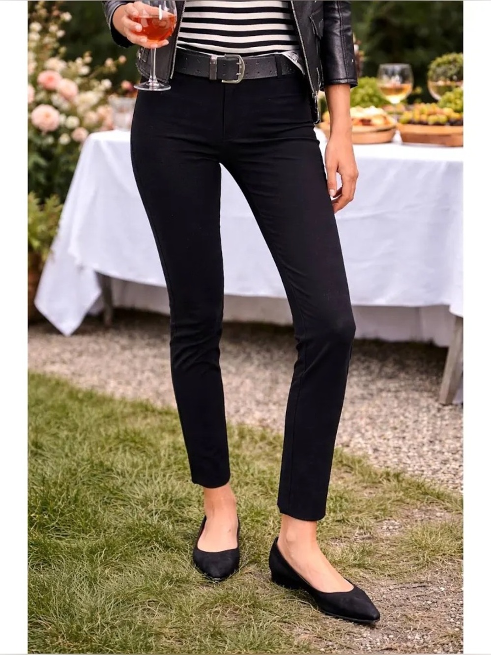 Free People Molly Black Slim Pants